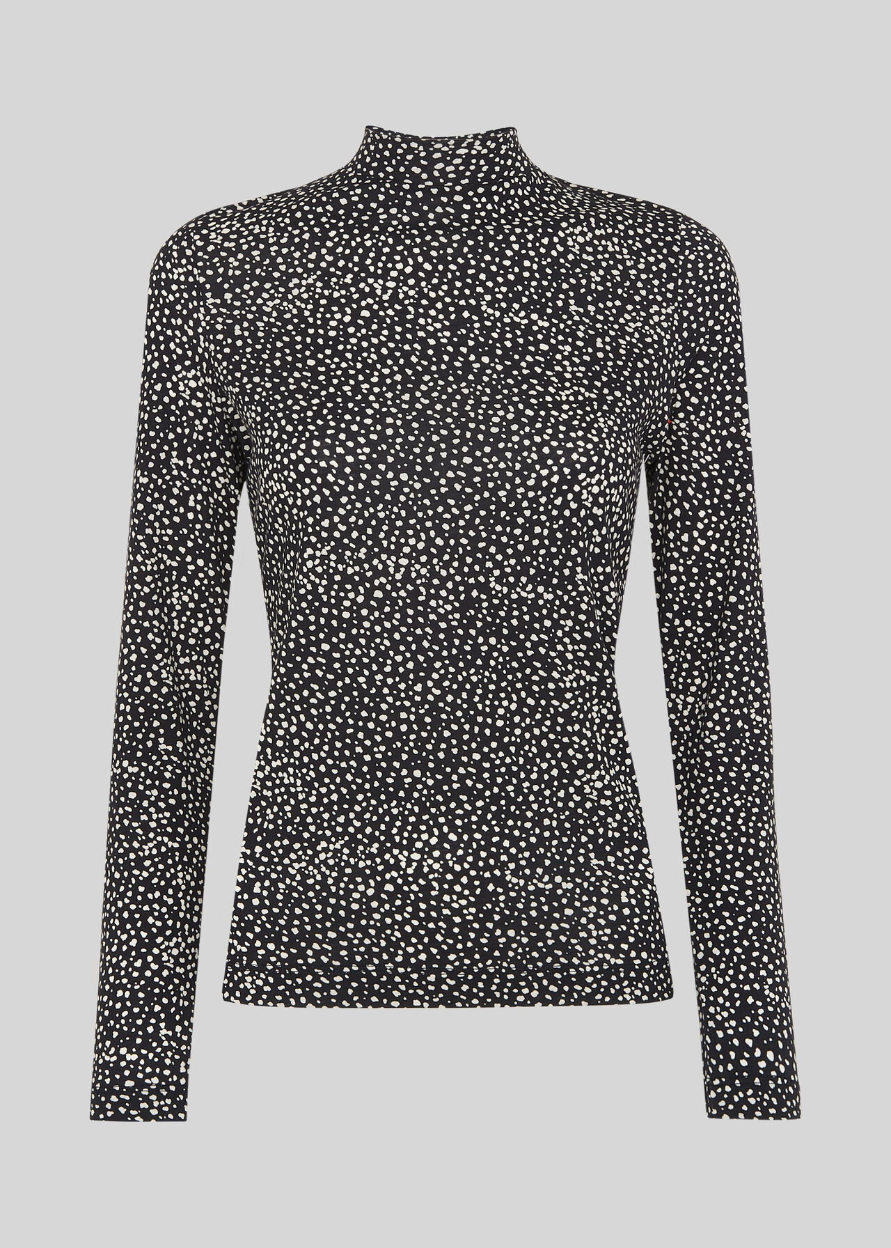 Mottled Spot Essential Top Black and White