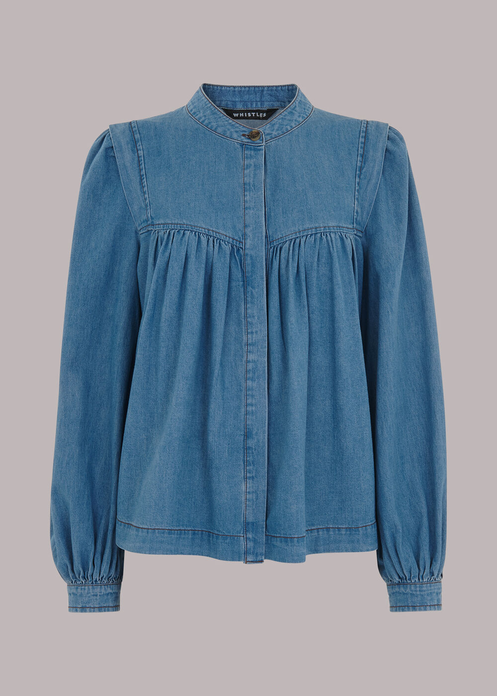 Mollie Chambray Denim Blouse