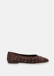 Karina Suede Stud Ballet Pump