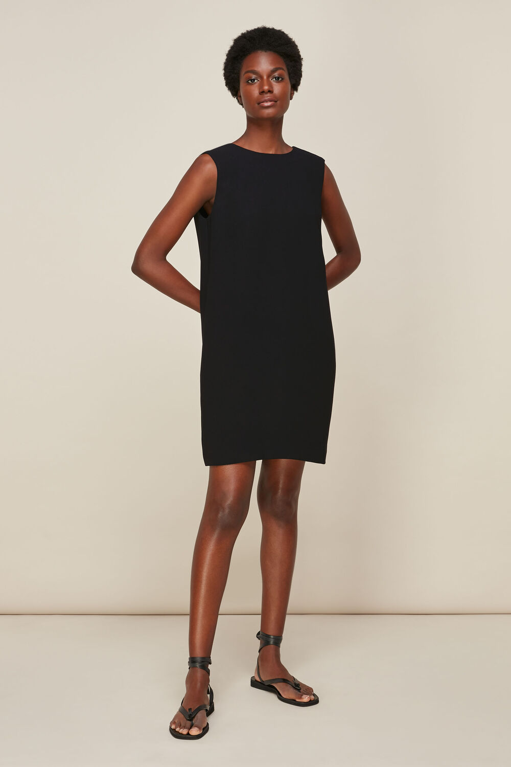 Cocoon Crepe Dress