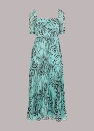Midnight Tiger Pleated Dress