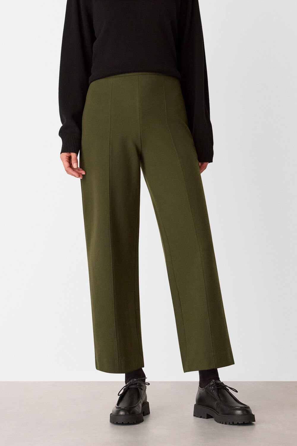 Khaki Camilla Wide Leg Trouser