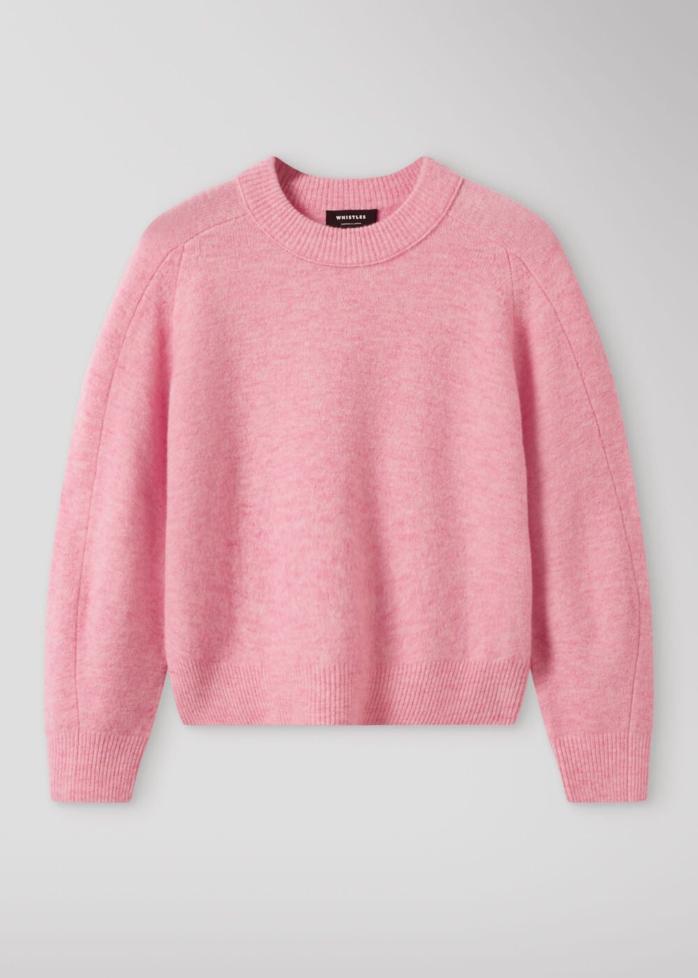 Wool Mix Curved Hem Knit