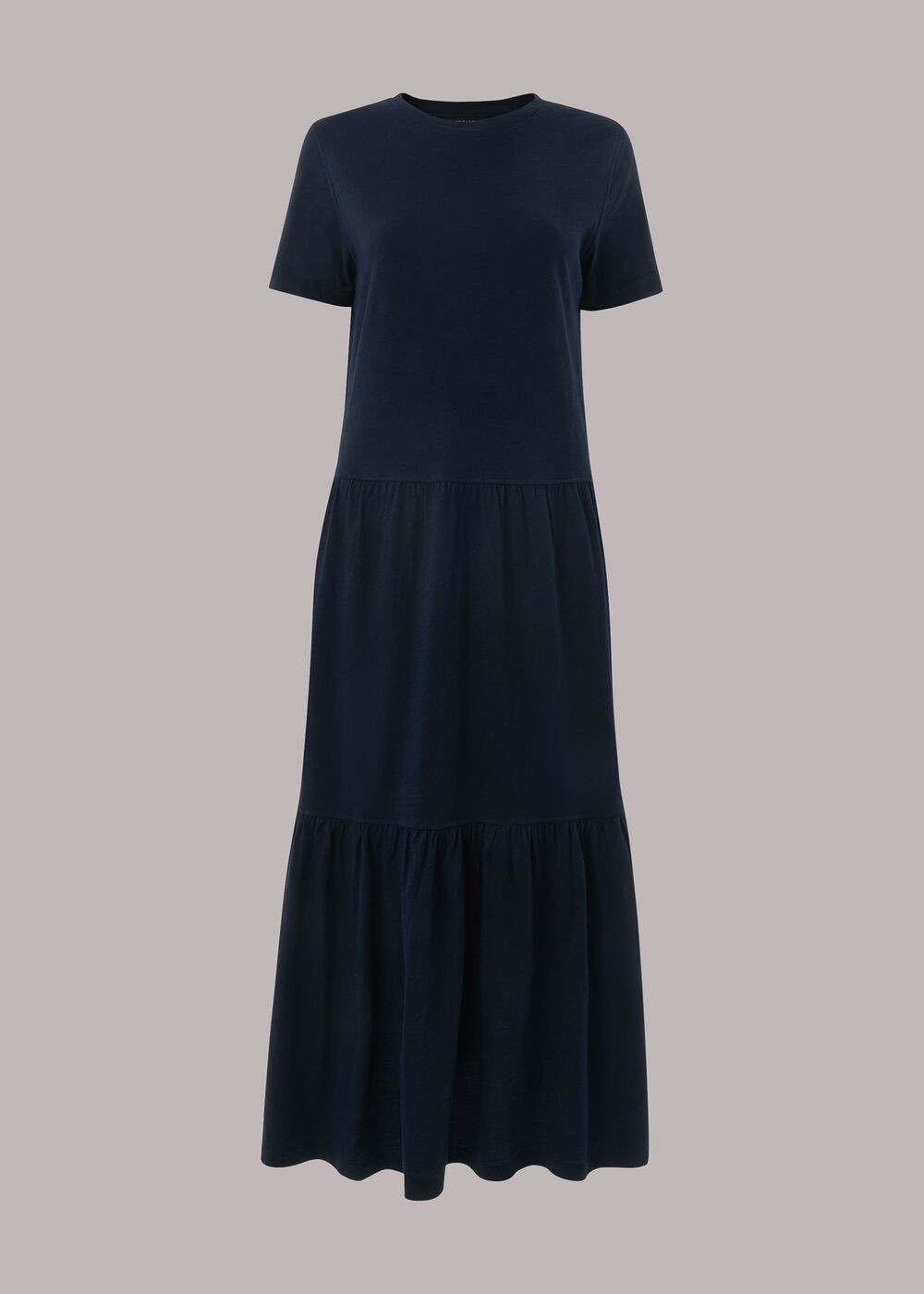 Tiered Jersey Midi Dress