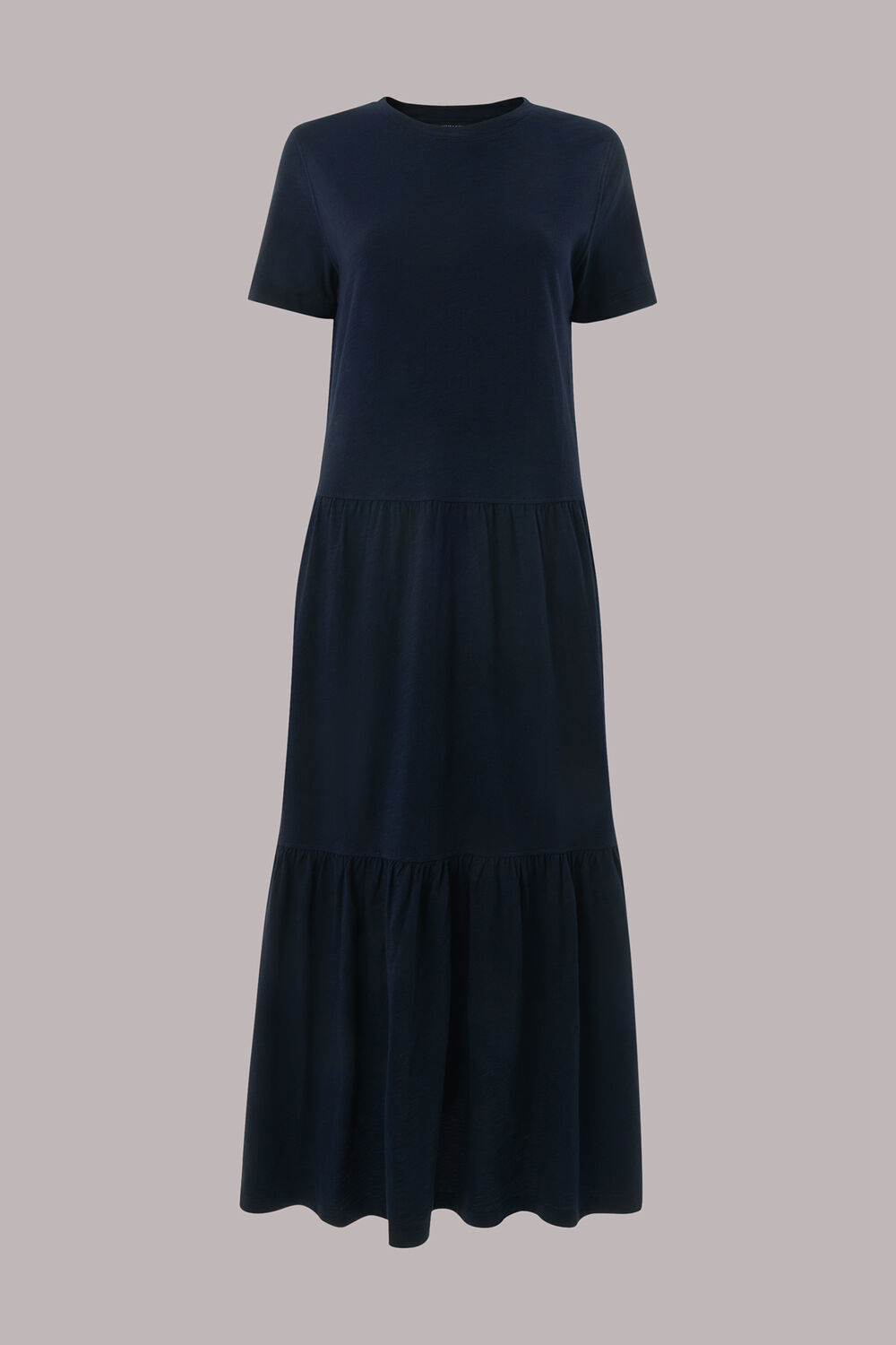 Tiered Jersey Midi Dress