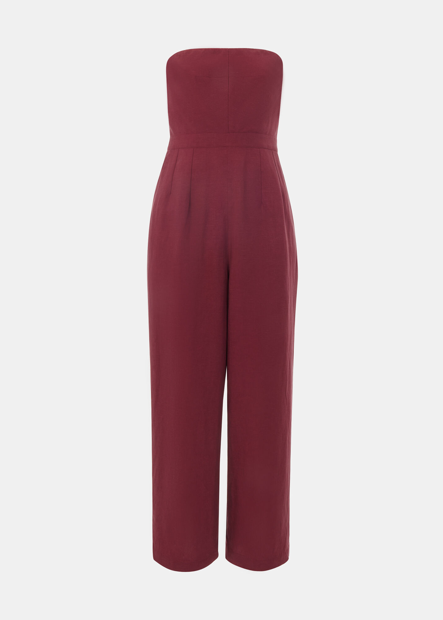 Burgundy Bandeau Jumpsuit WHISTLES