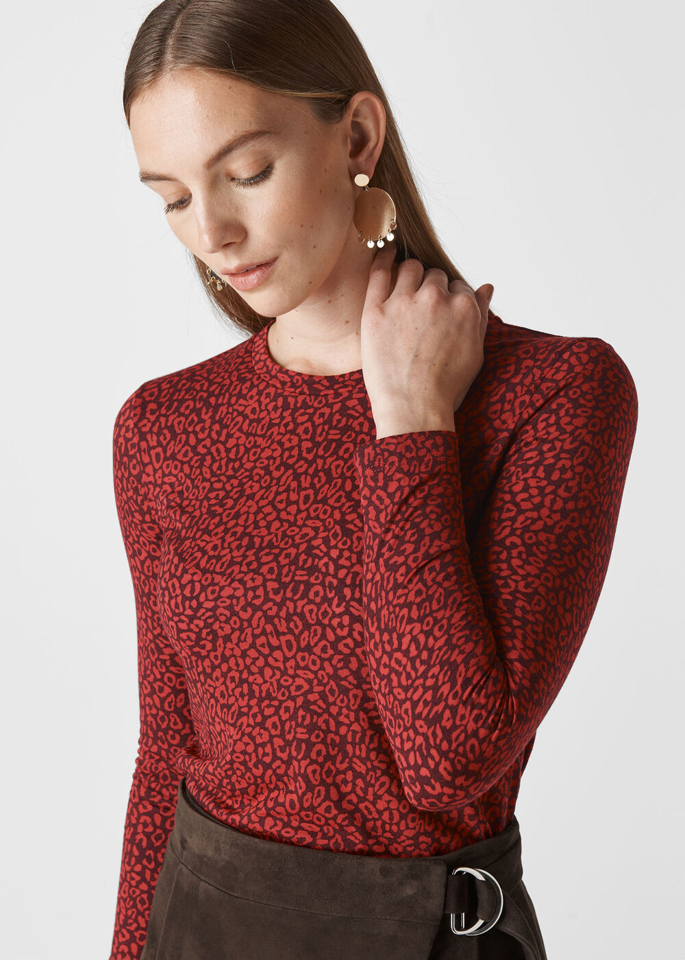 Animal Burnout Crew Neck Red