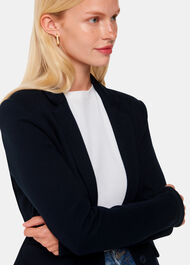 Slim Jersey Jacket Navy