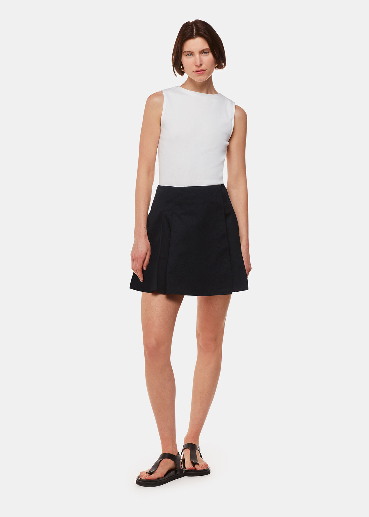 Pleated Mini Skirt