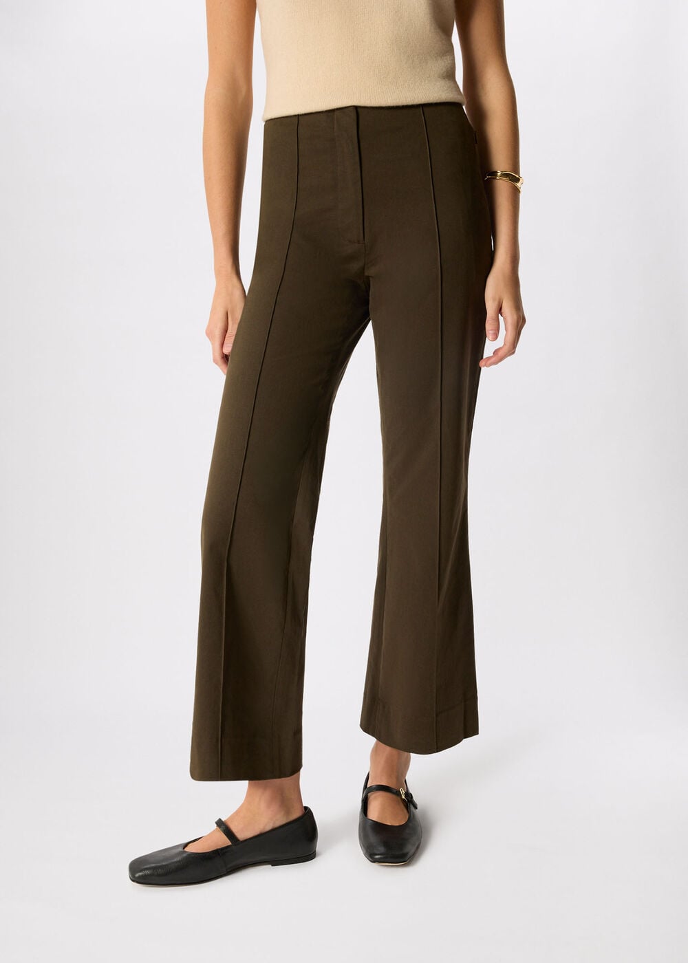 Pintuck Kickflare Trouser