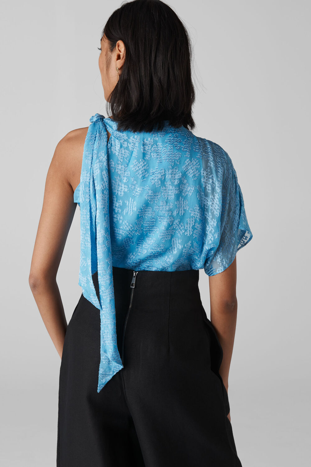 Eimi Devore One Shoulder Top