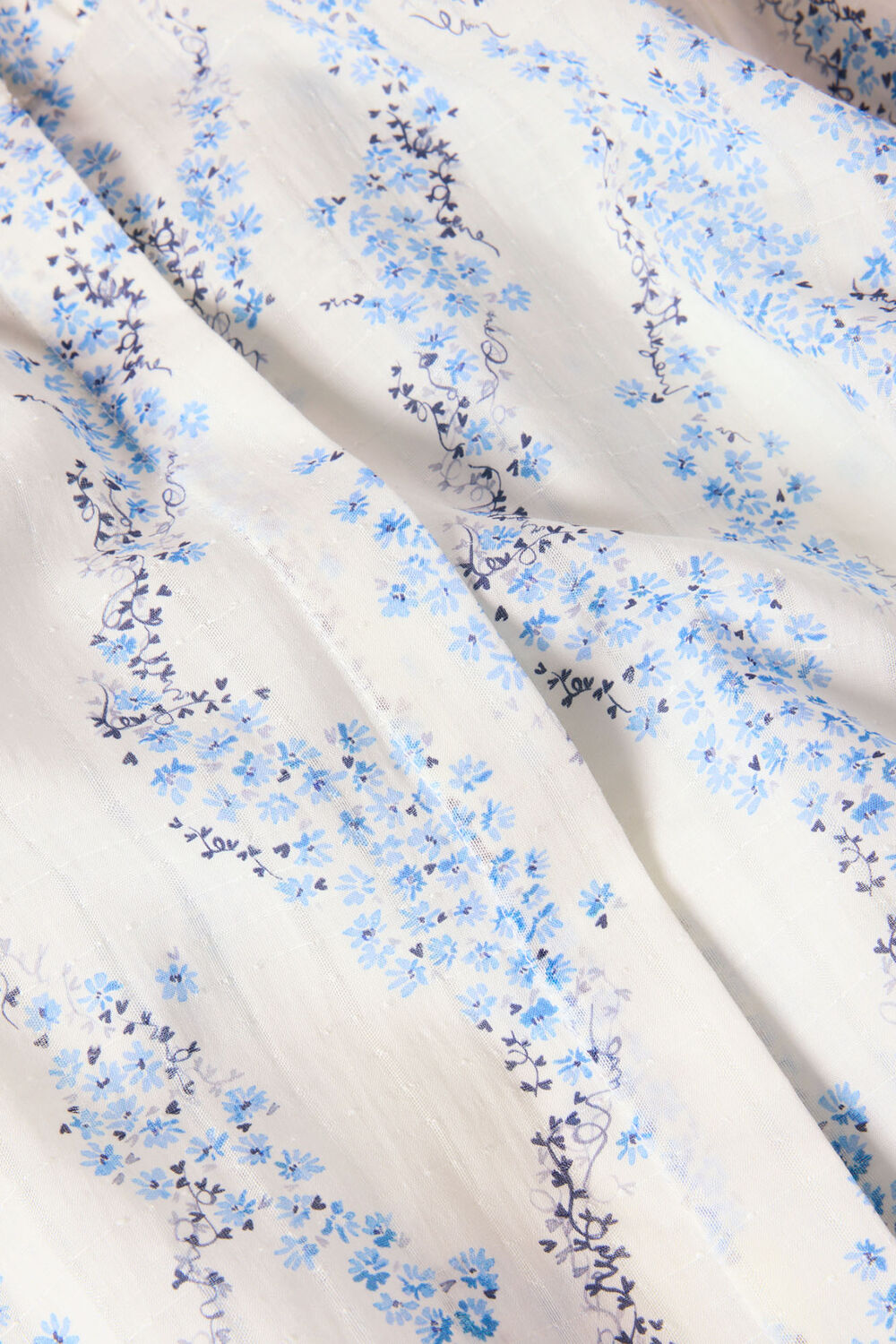 Blue Ditsy Stem Textured Shirt