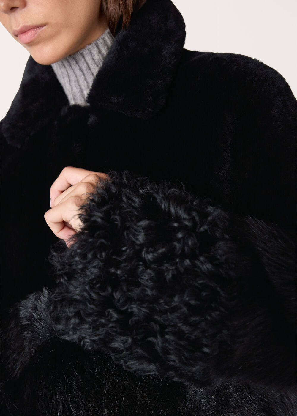 Cossma Shearling Longline Coat