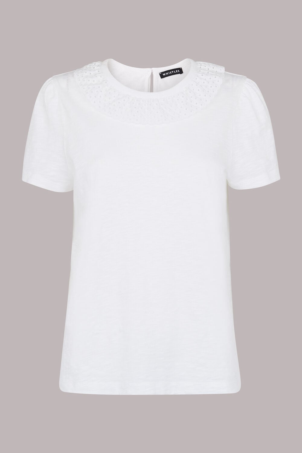 Matilda Broderie Collar Tee