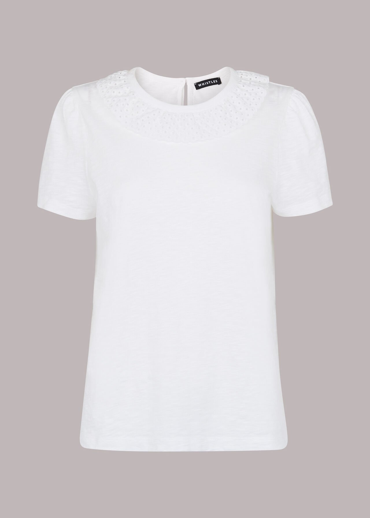 Matilda Broderie Collar Tee