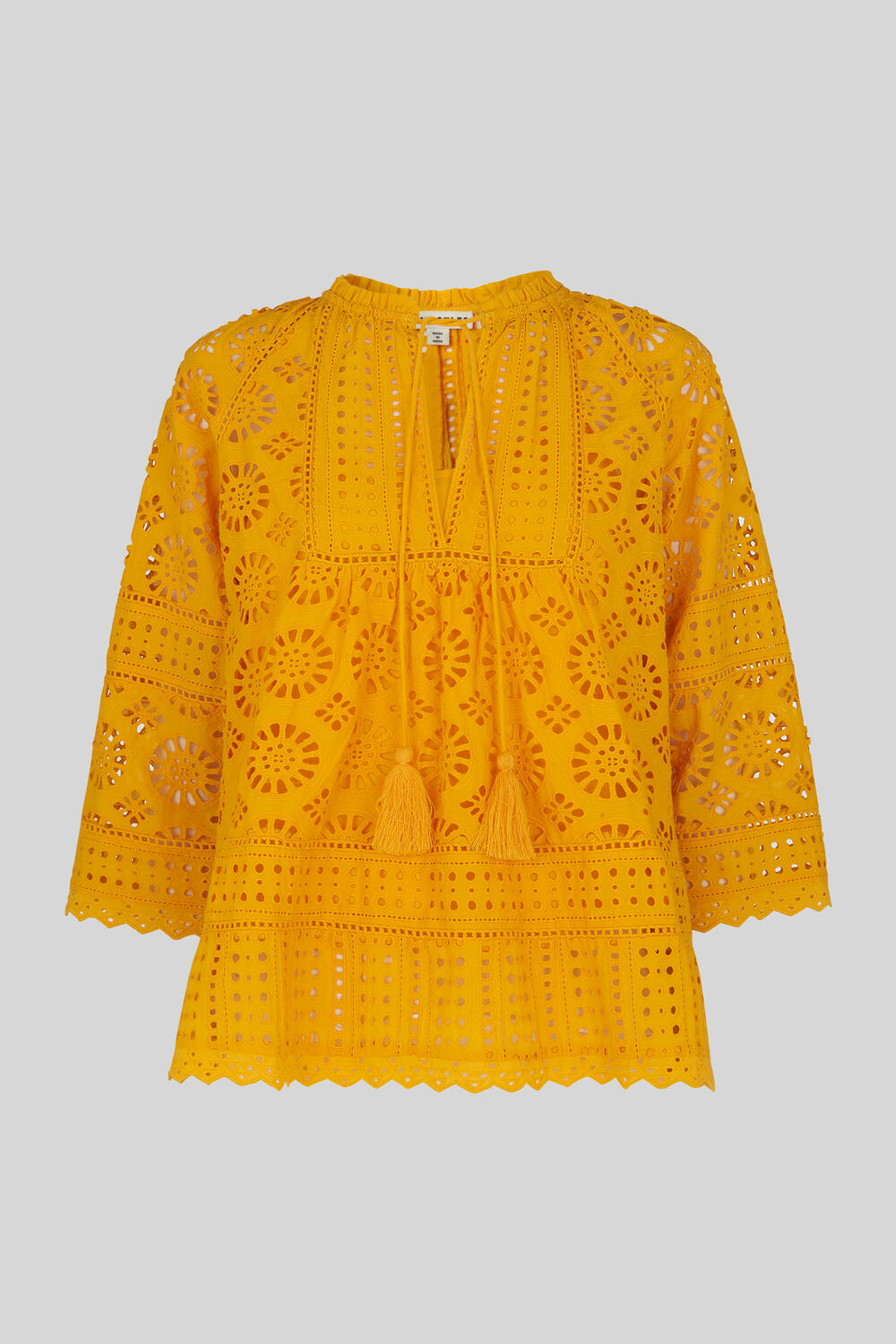 Maggie Broderie Blouse Yellow