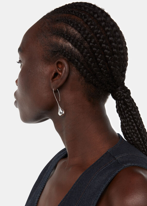Teardrop Wire Hoop Earring