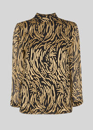 Reed Devore Silk Mix Top Gold/Multi