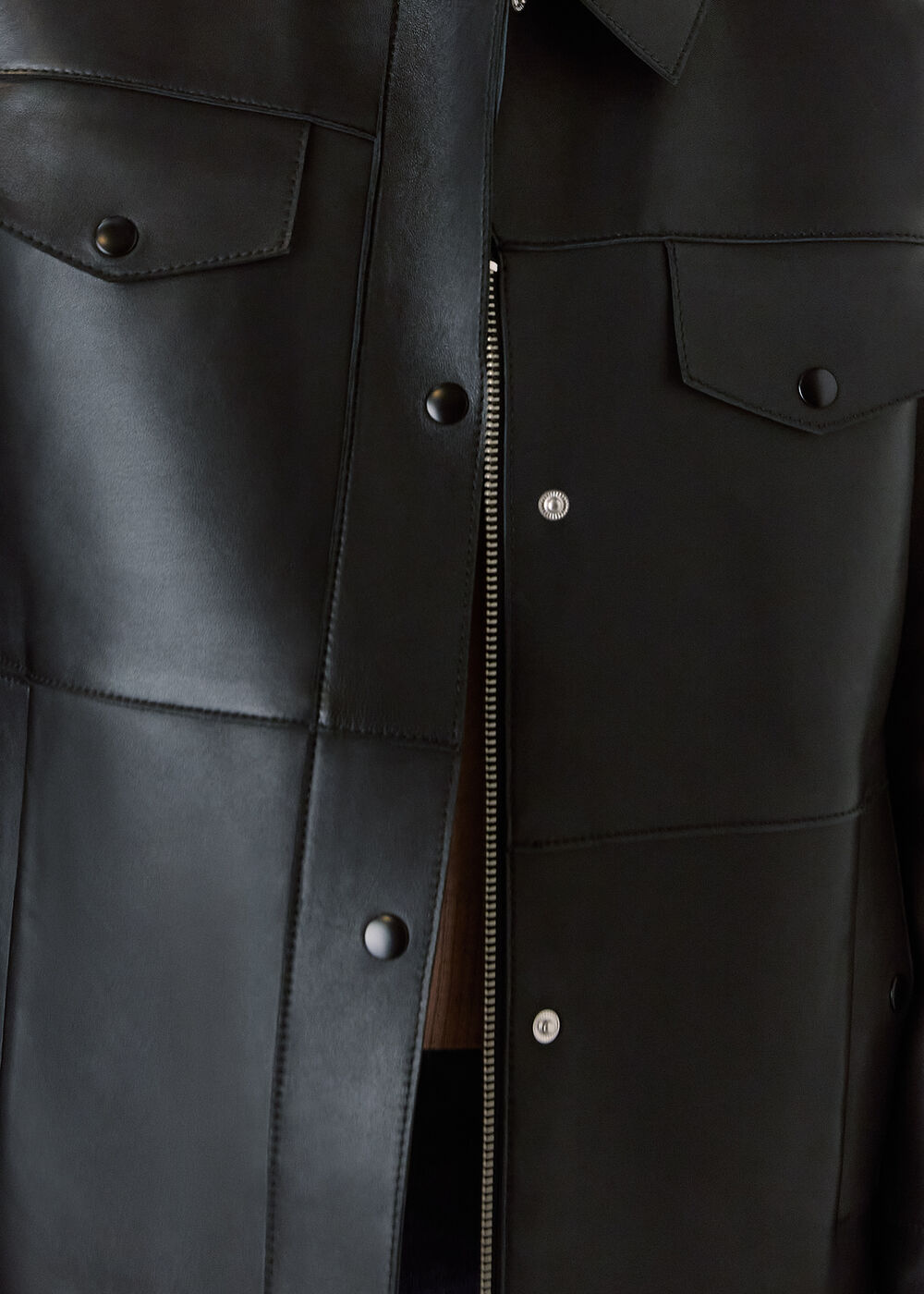 Petite Clean Bonded Leather Jacket