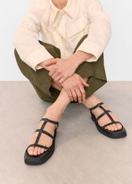 Dora Caged Square Toe Sandal