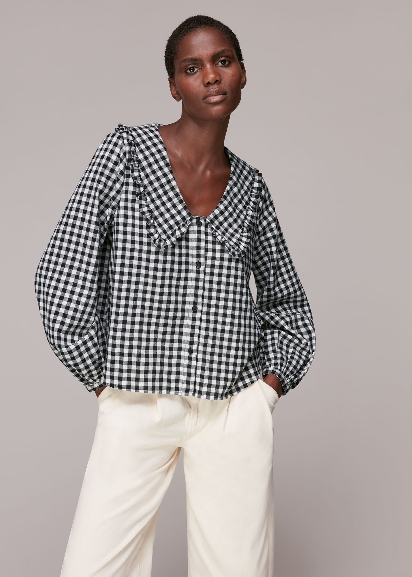 Black and white gingham top outlet