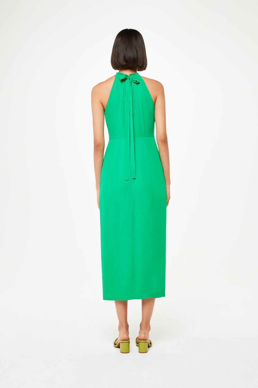 Green Eliza Halterneck Midi Dress