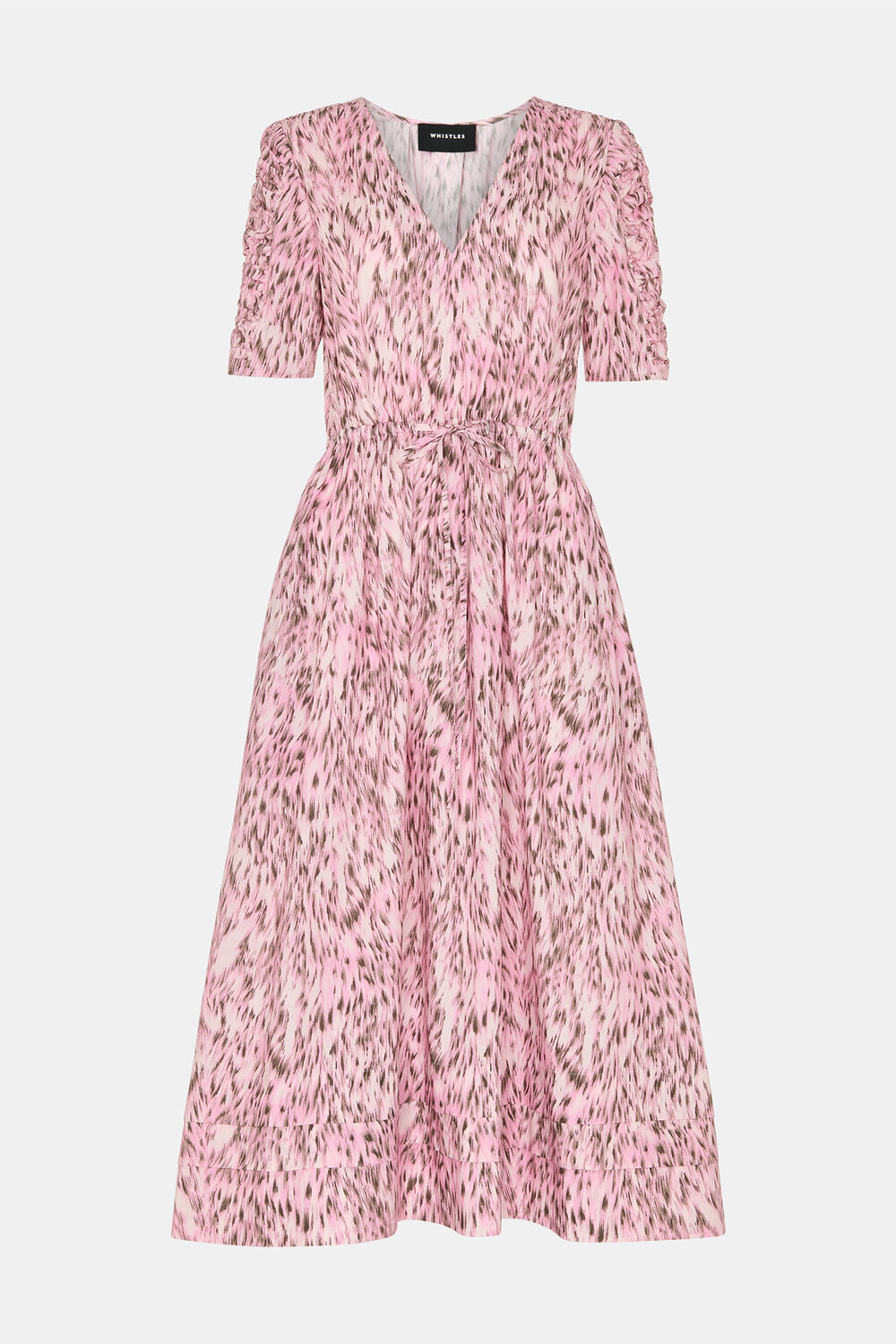 Petite Leopard Cotton Midi Dress