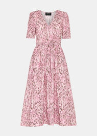 Petite Leopard Cotton Midi Dress