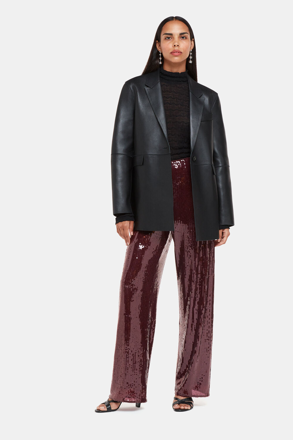 Aubergine Sandra Sequin Trouser