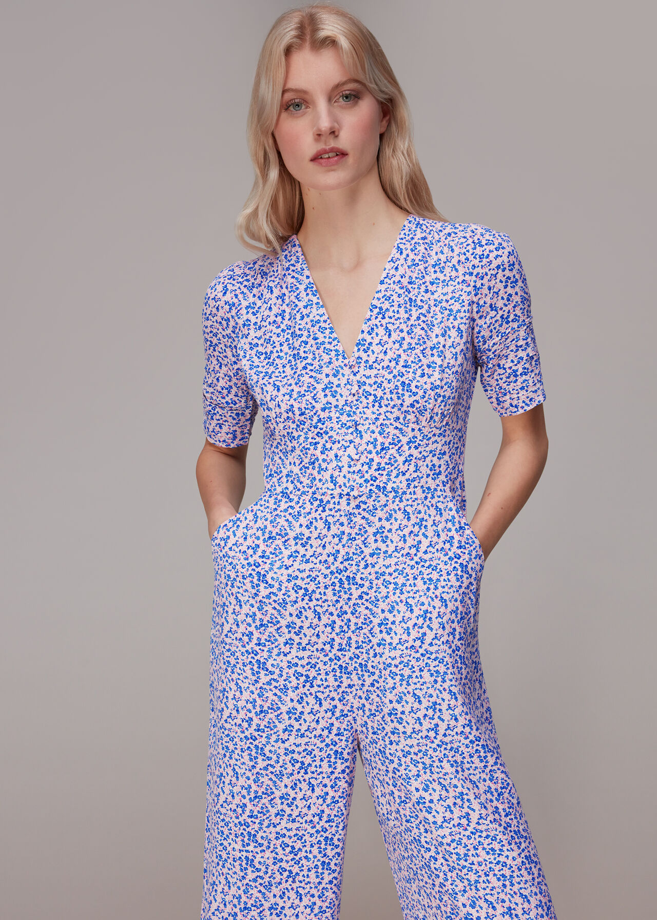 Floral Garden Print Jumpsuit