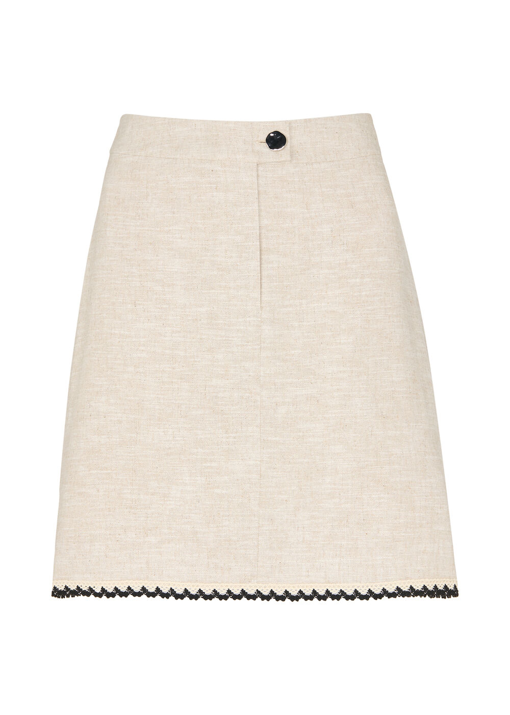 Linen Mix Mini Skirt