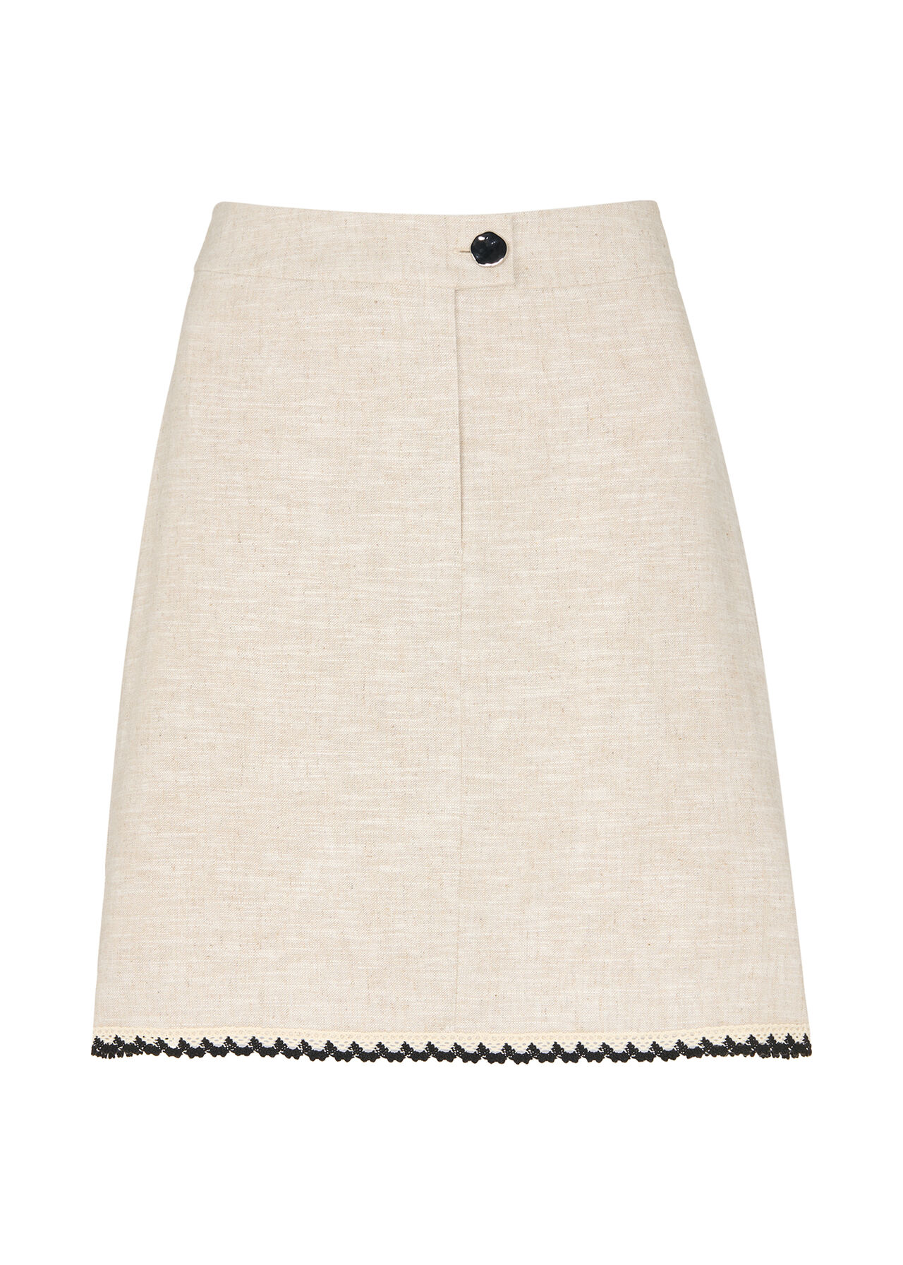 Linen Mix Mini Skirt