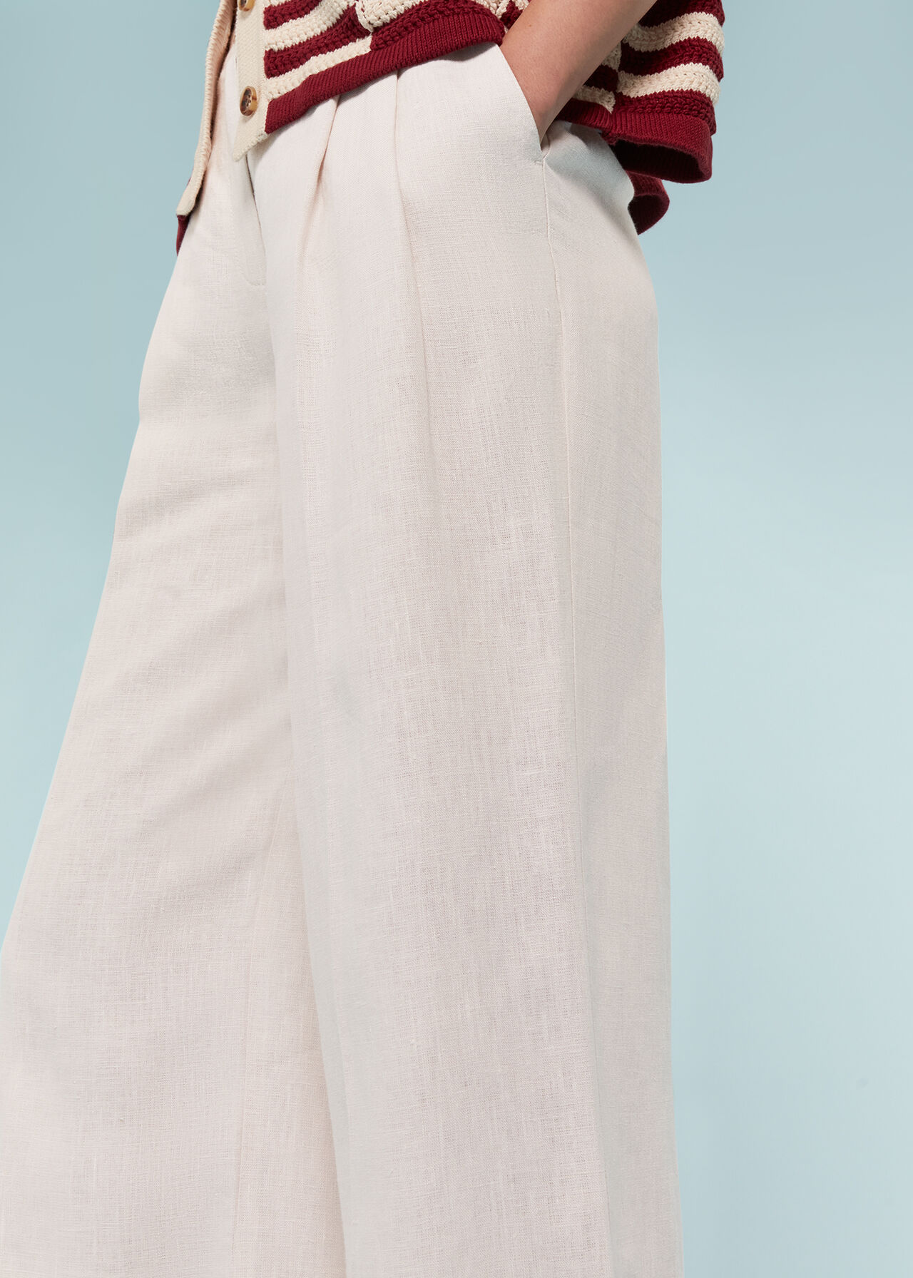 Lea Pleat Linen Trouser