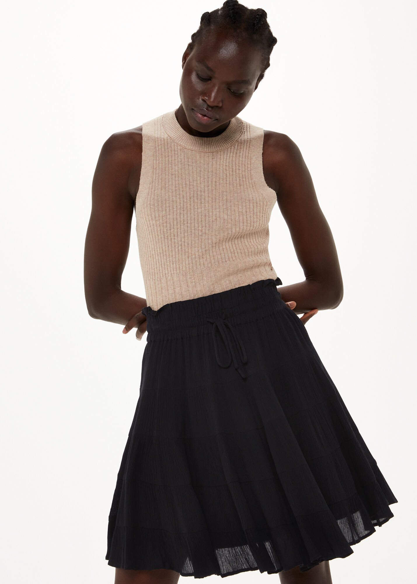 Black Mabel Mini Skirt WHISTLES