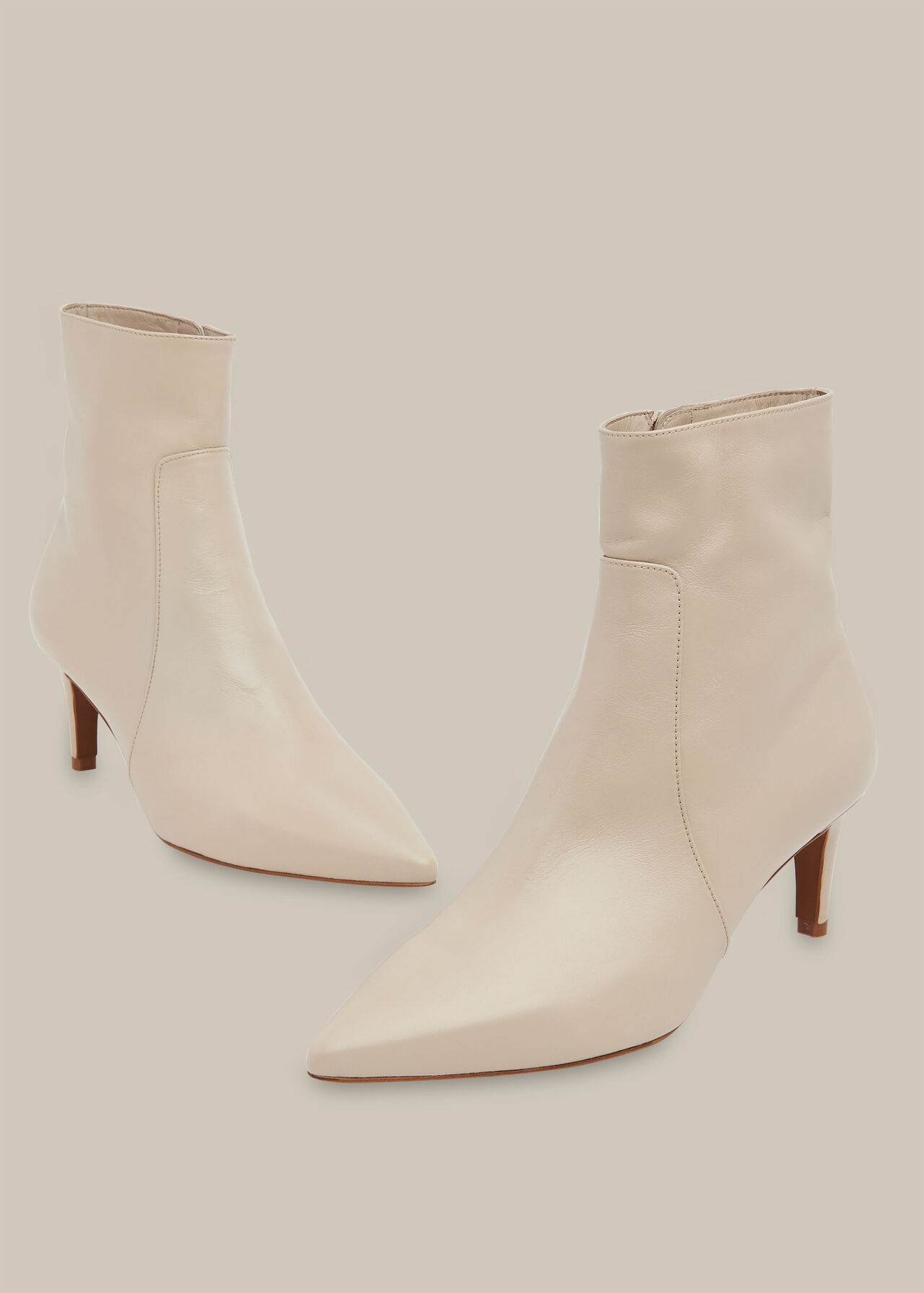 Celia Kitten Heel Boot Stone