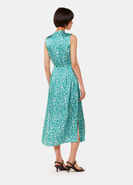 Aria Batik Floral Satin Dress