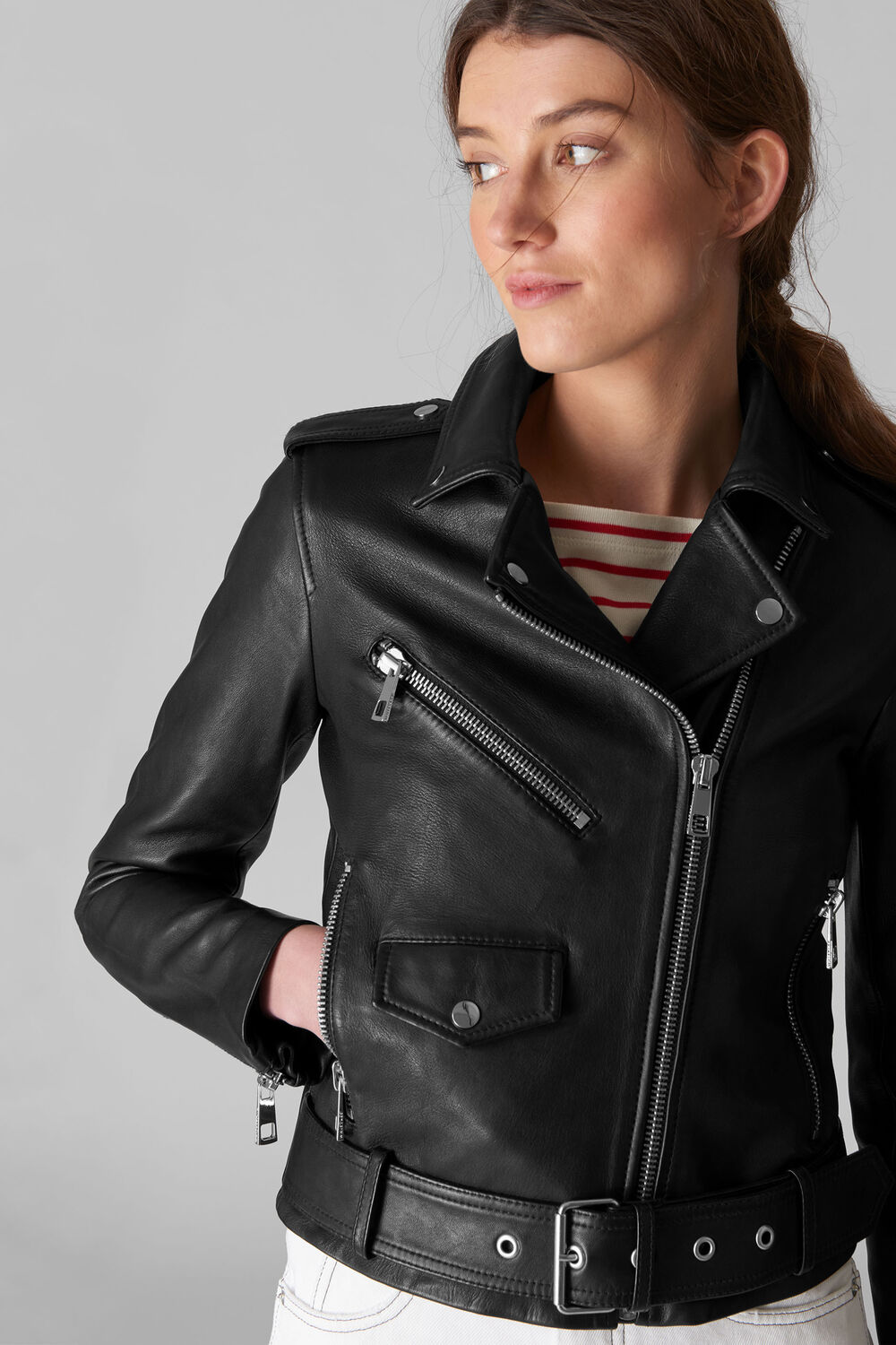 Belted Agnes Biker Black