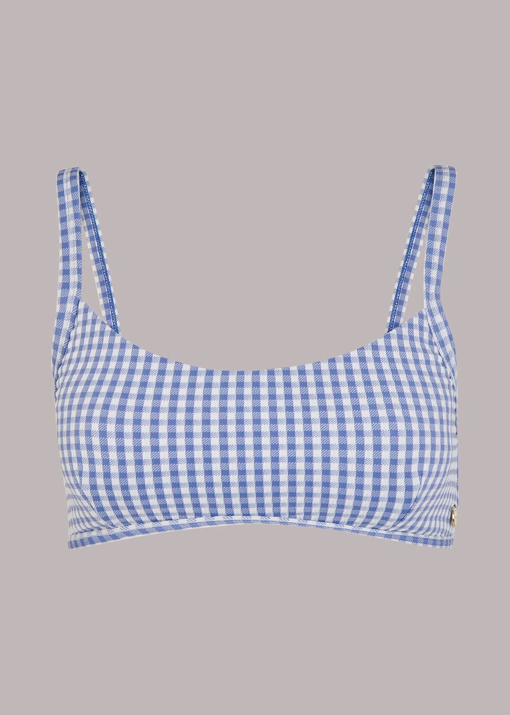 Gingham Texture Bikini Top