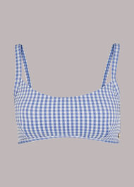 Gingham Texture Bikini Top