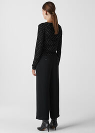 Spot Wrap Tie Top