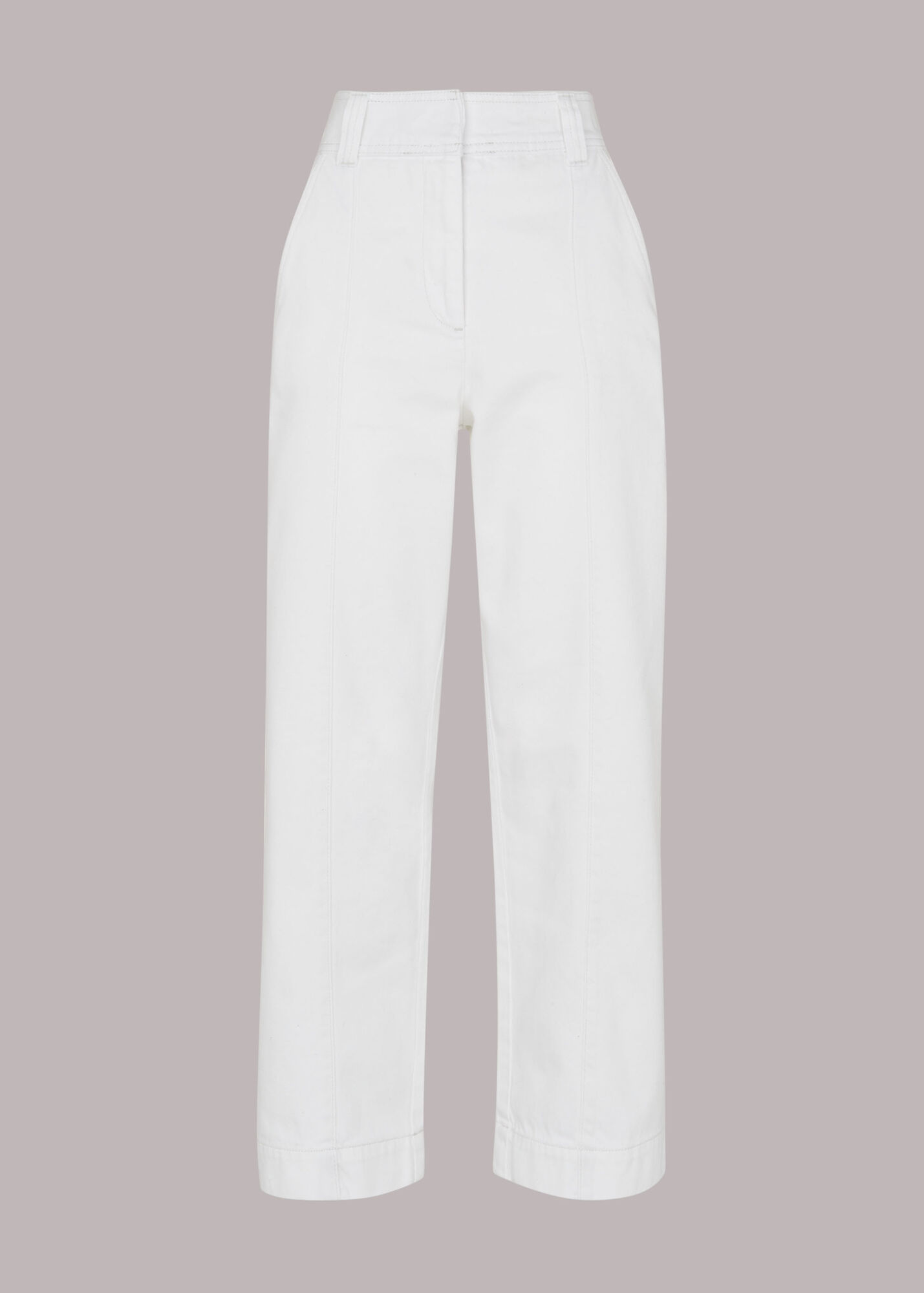 White Organic Full Length Trouser | WHISTLES