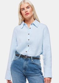 Petite Linen Relaxed Fit Shirt