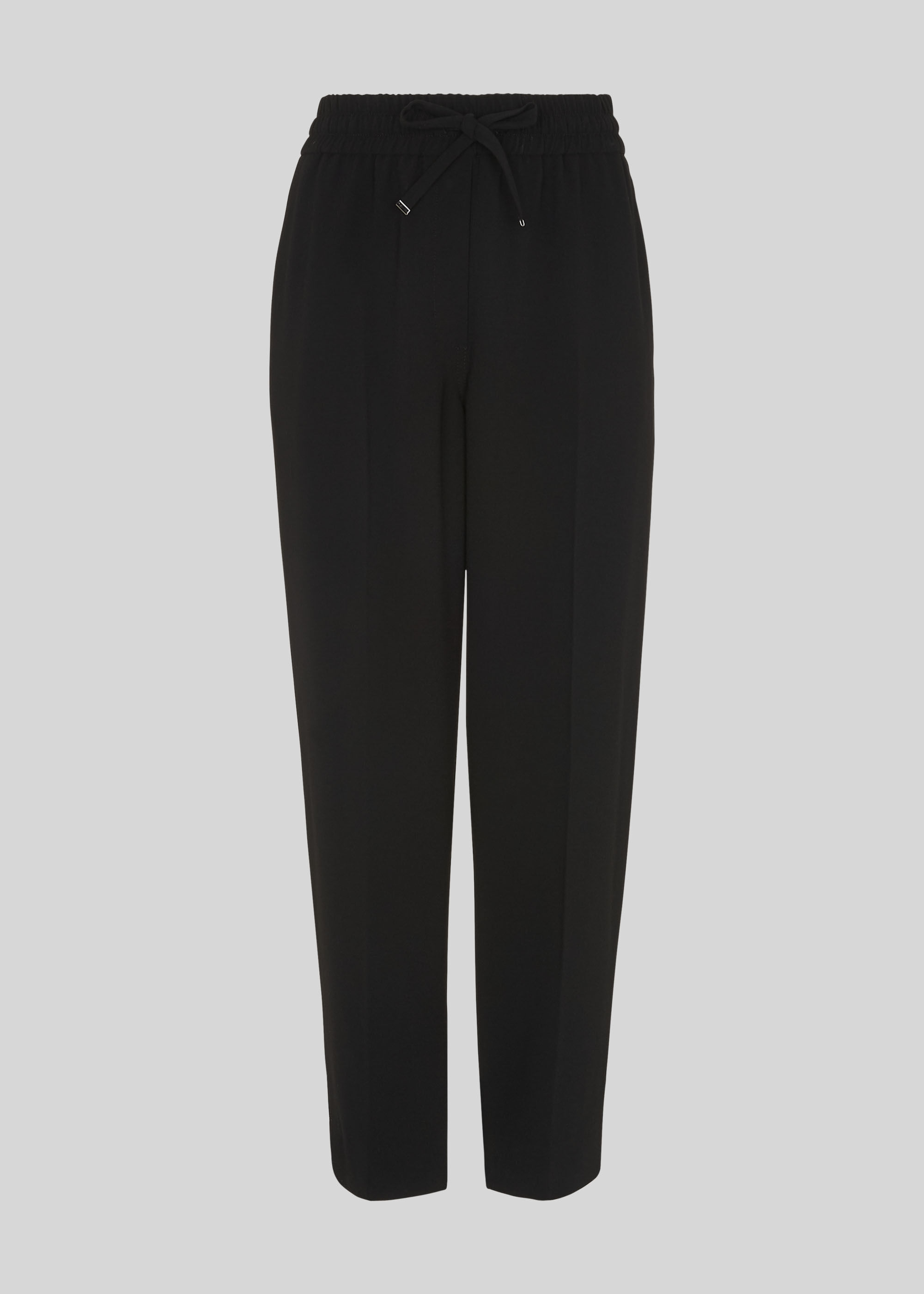 Black Crepe Tapered Jogger