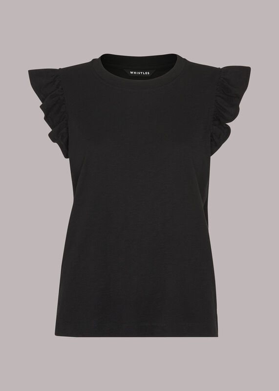Frill Cap Sleeve T-Shirt