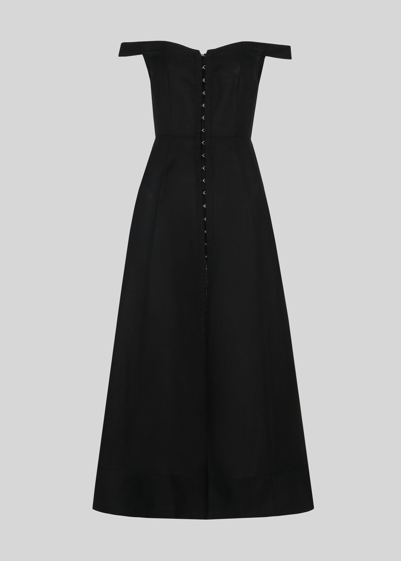Arian Corset Bardot Dress Black