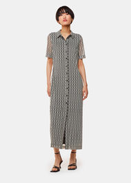 Link Check Mesh Shirt Dress