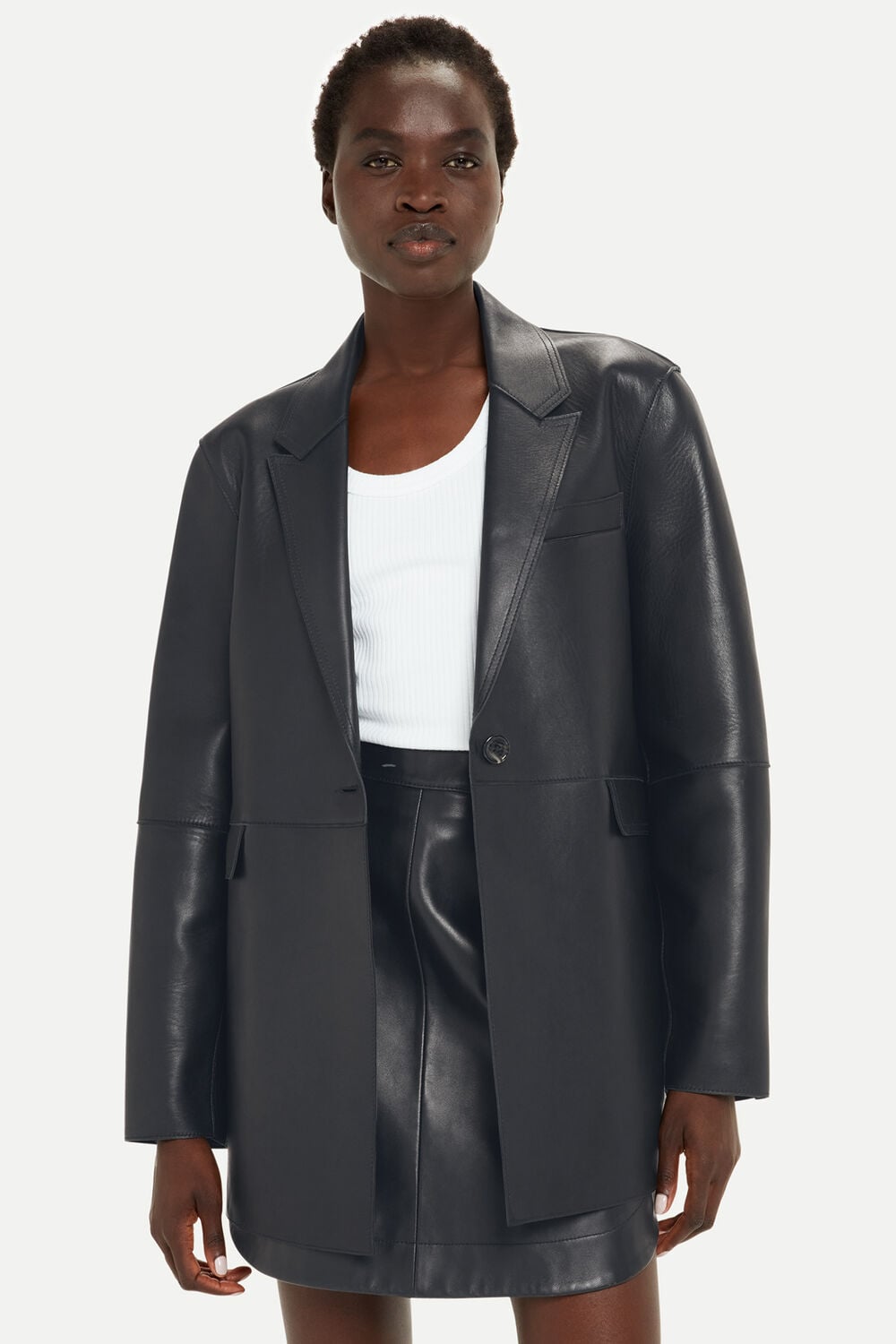 Black Katrina Clean Bonded Blazer