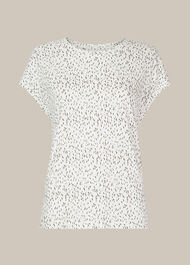 Fleck Print Minimal Tshirt