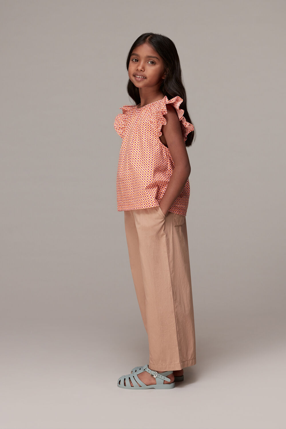 Ditsy Square Ursula Top