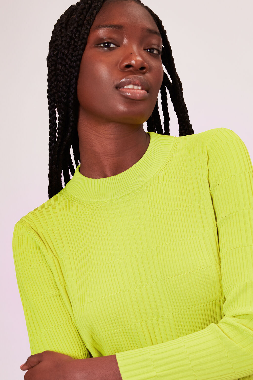 Mixed Rib Knit Dress